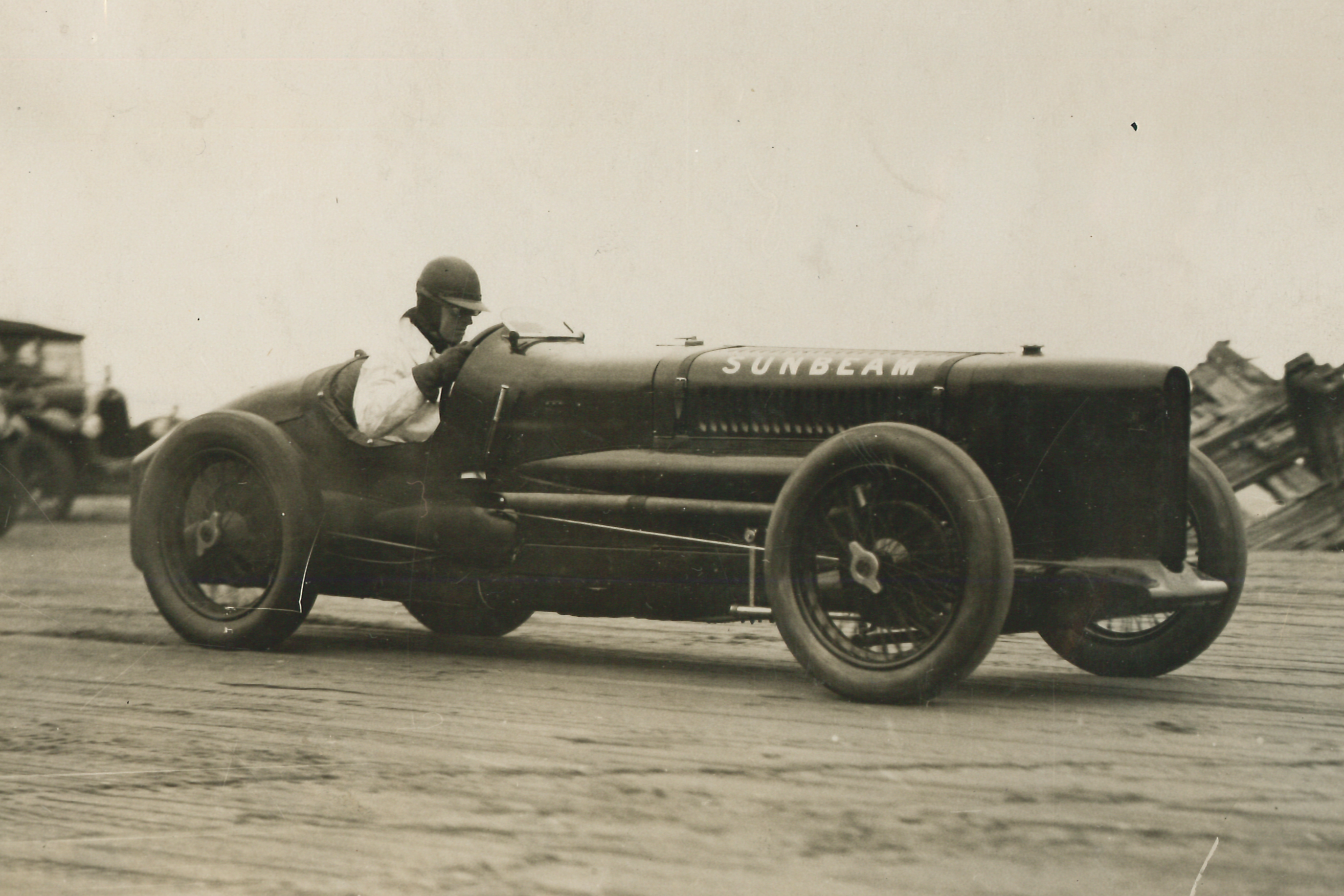 Sir Henry Segrave in his Sunbeam, sand racing at Southport. 1926